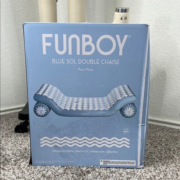 Funboy Blue Sol Dual Chaise Dual Lounger Pool Float Sofa - Picture 2 of 7